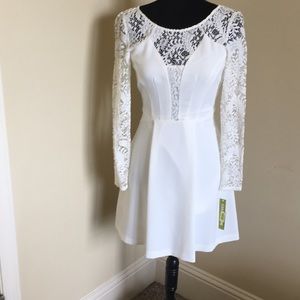 NWT Gianni Bini off white laced top dress.